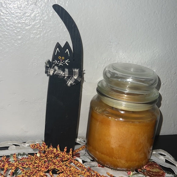 Witch & Black Cat Wood Statuettes Rustic Autumn Home Décor Tender Heart Treasure - Picture 5 of 9